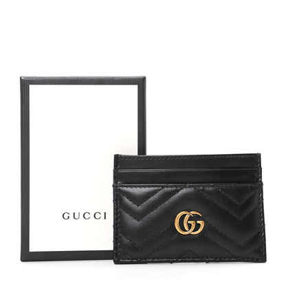 Gucci Calfskin Matelasse GG Marmont Card Holder Black 7 of 7