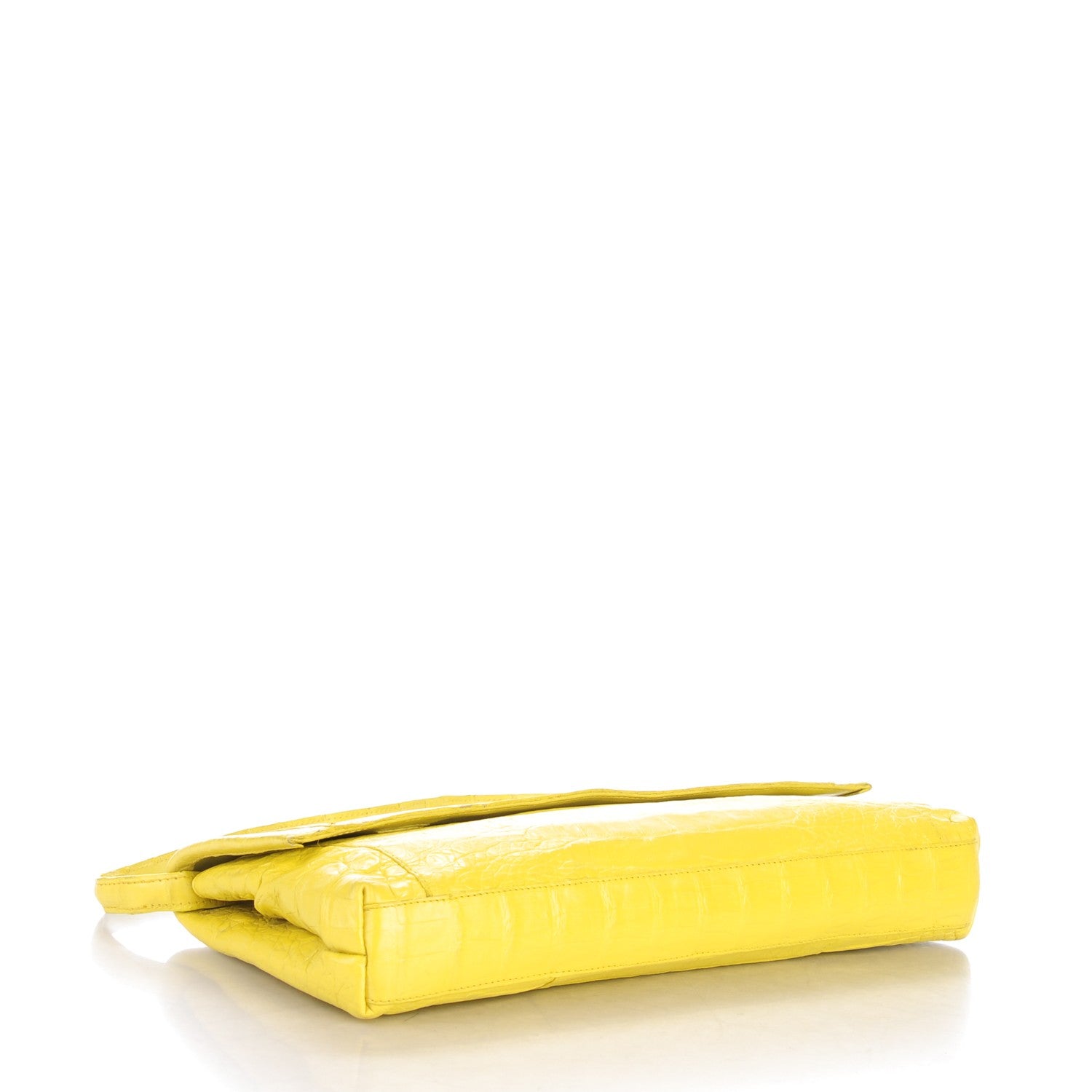 Nancy Gonzalez Crocodile Soft Flap Clutch Yellow 4 of 7
