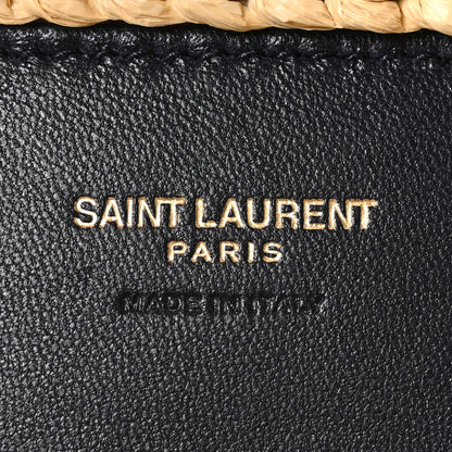 Saint Laurent Raffia Rive Gauche Tote Natural 6 of 10