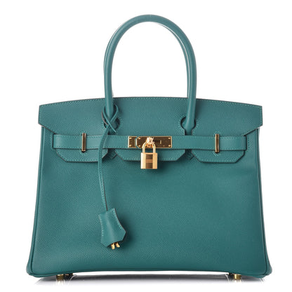 Hermes Epsom Birkin 30 Malachite 1 of 32