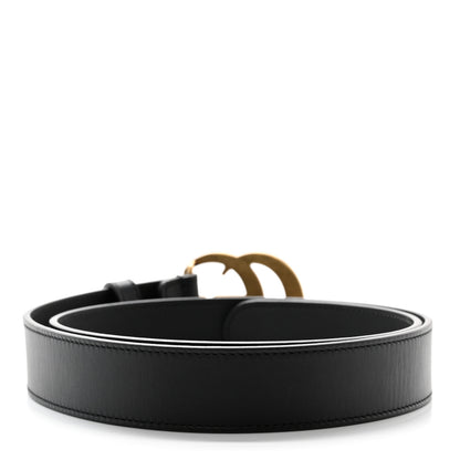 Gucci Calfskin Double G 30mm Belt 80 32 Black 2 of 6