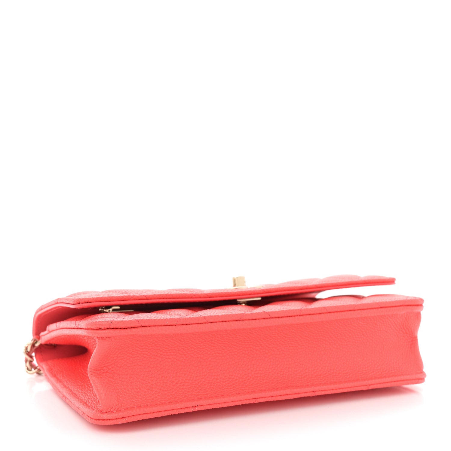 Chanel Caviar Quilted Bow Wallet On Chain WOC Orange 4 of 11
