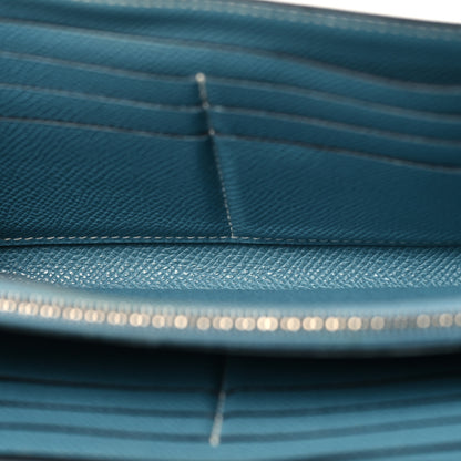 Hermes Epsom Kelly Longue Wallet Blue Jean 5 of 13