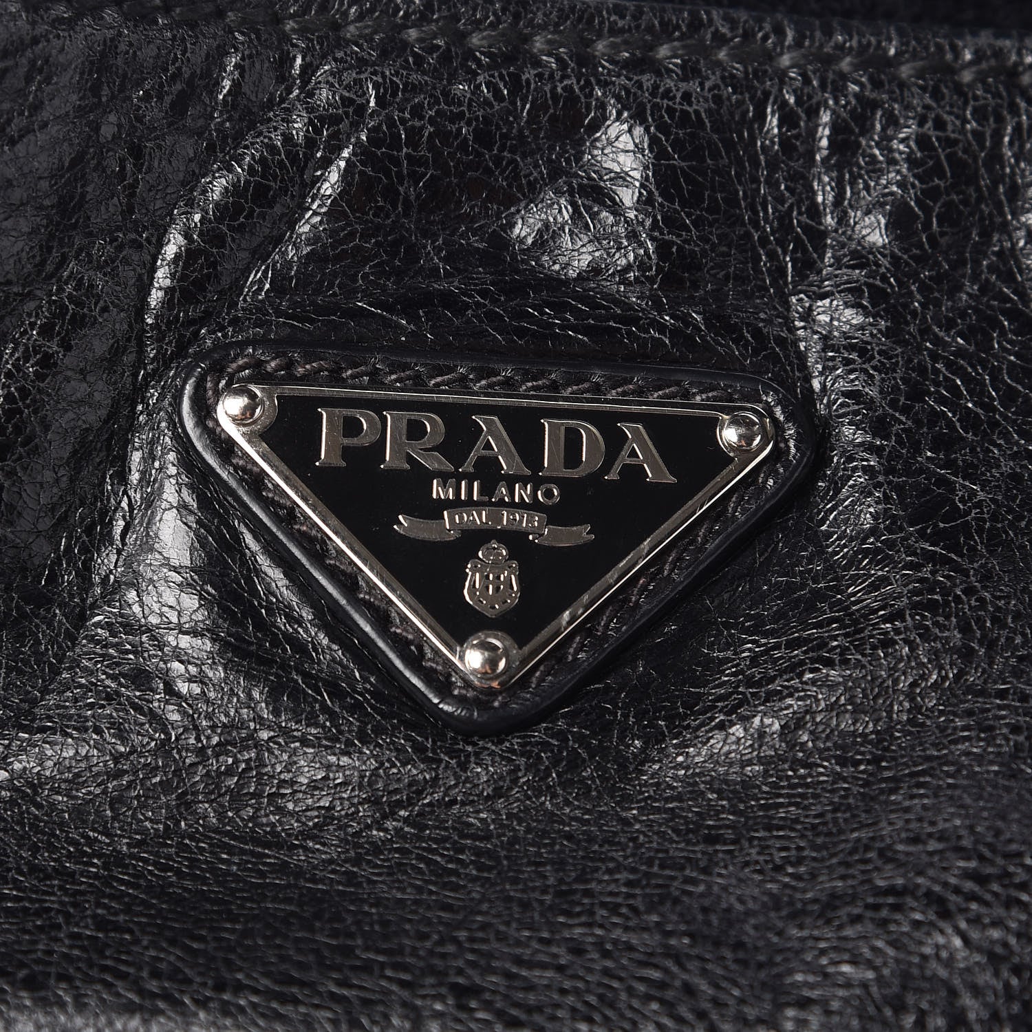 Prada Vitello Shine Hobo Black 6 of 15