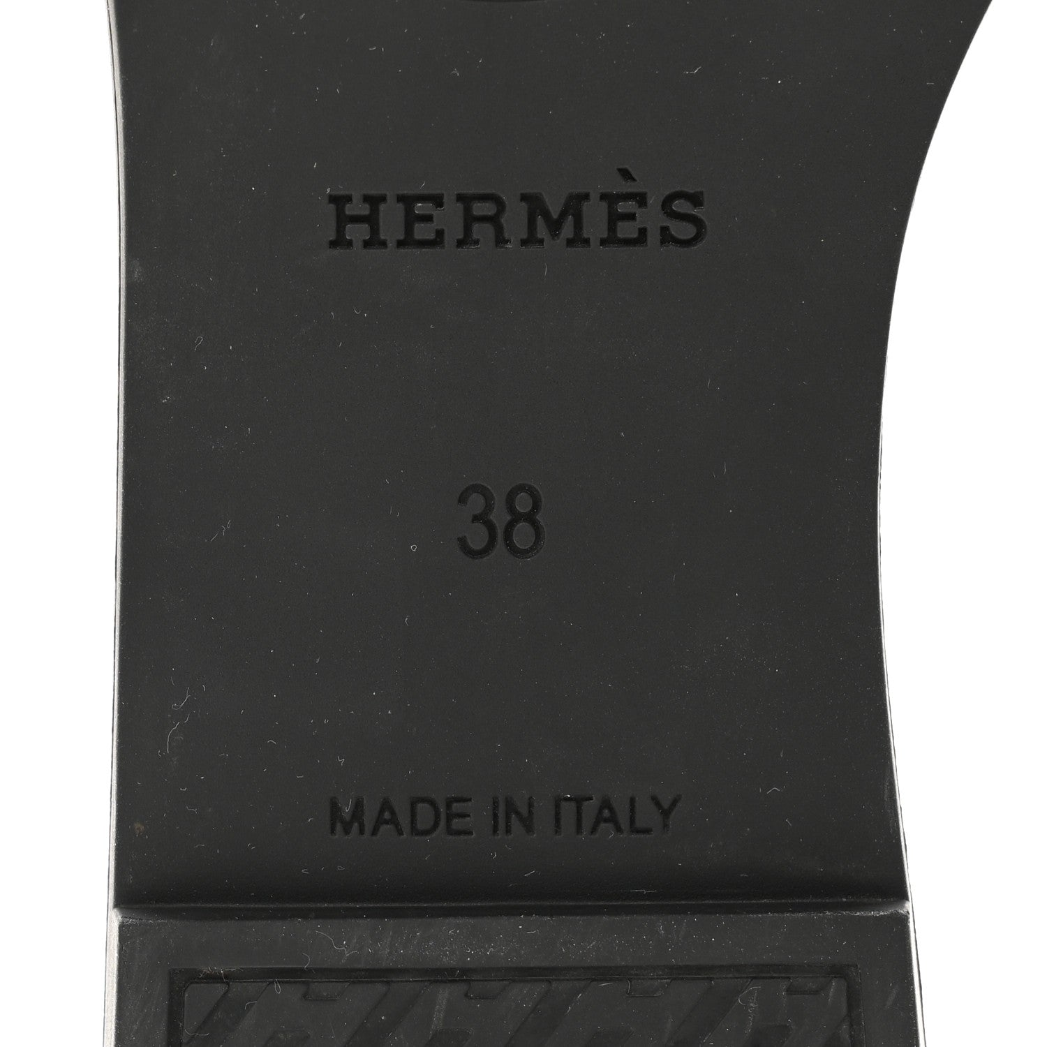 Hermes Rubber Aloha Sandals 38 Black 6 of 8