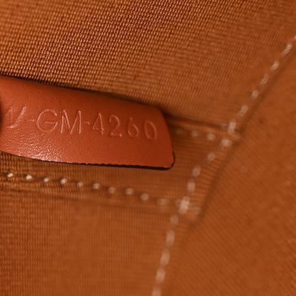 Celine Calfskin Triomphe Canvas Medium Tambour Bag Tan 7 of 10