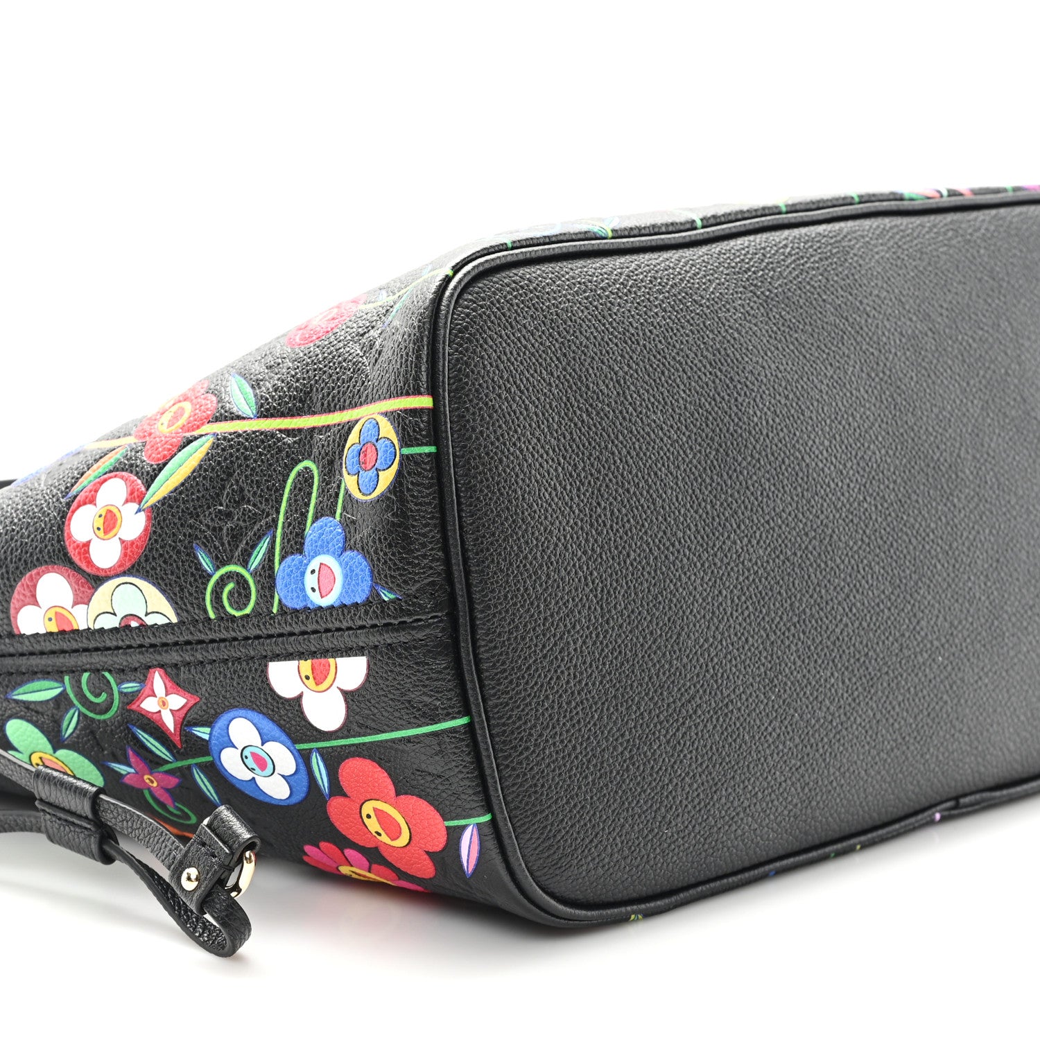 Louis Vuitton LV X TM Empreinte Flowers Neverfull MM Black 9 of 10