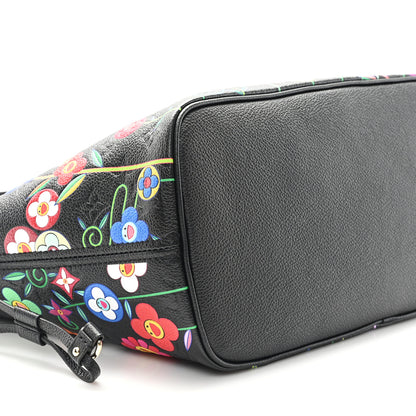 Louis Vuitton LV X TM Empreinte Flowers Neverfull MM Black 9 of 10