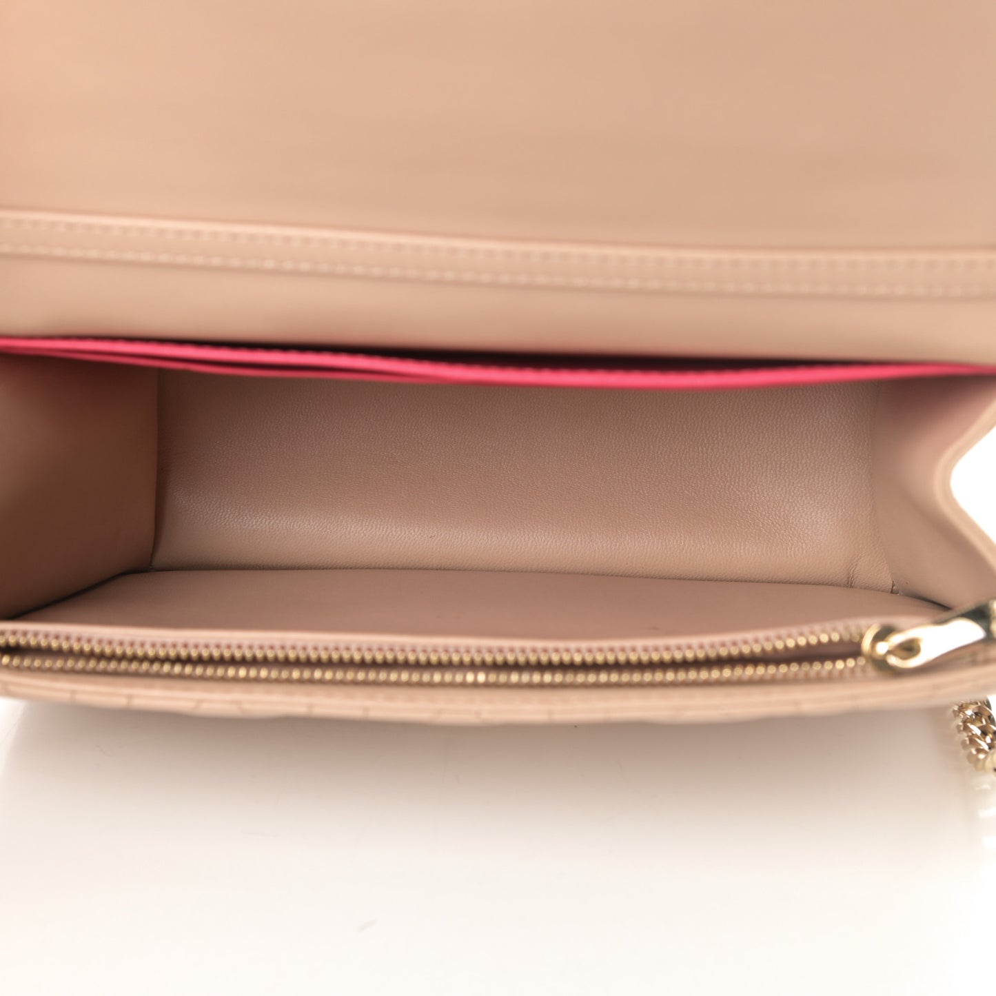 Lambskin Cannage Miss Dior Promenade Pouch Beige