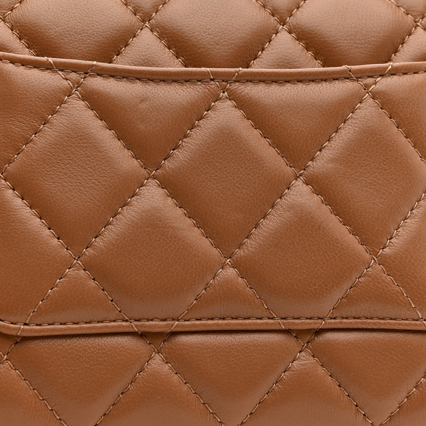 Lambskin Quilted Mini Retro Twist Top Handle Flap Beige