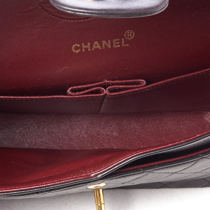 Chanel Lambskin Quilted Medium Double Flap Black 8 of 9