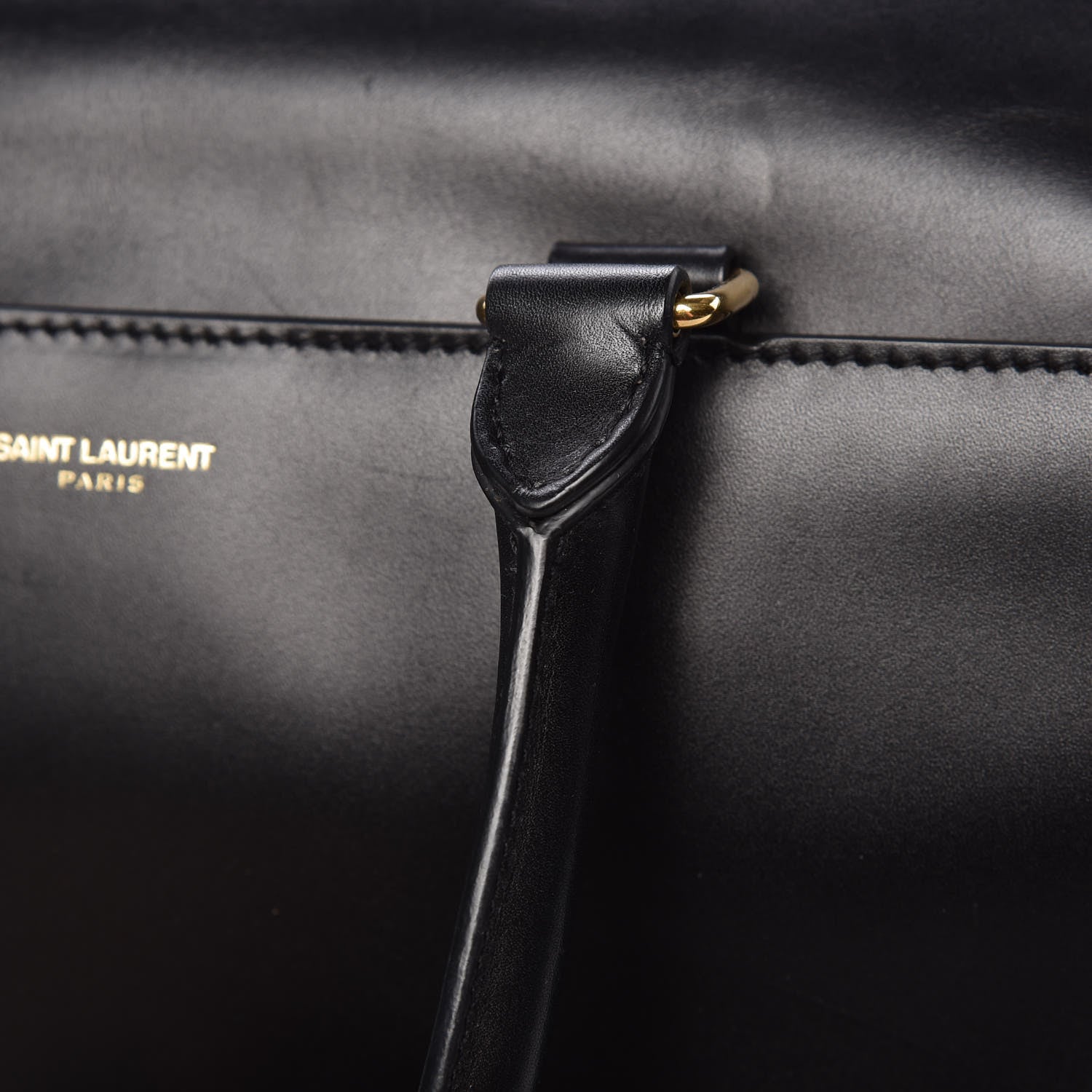 Saint Laurent Calfskin Classic Duffle 6 Black 12 of 19