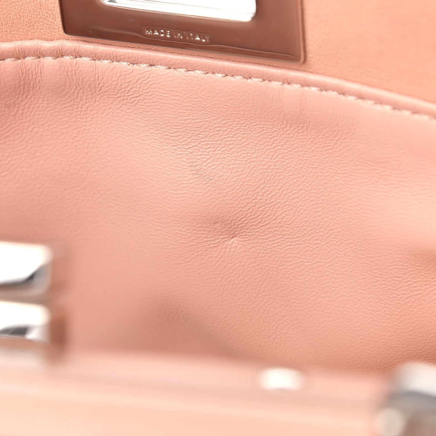 Nappa Rosebud Mini Peekaboo Iconic Satchel Baby Pink