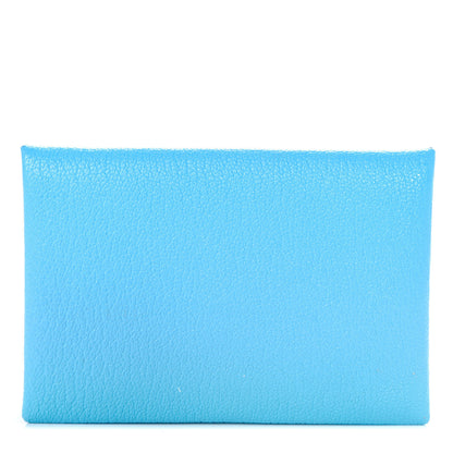 Hermes Chevre Mysore Calvi Card Case Bleu Celeste 1 of 7