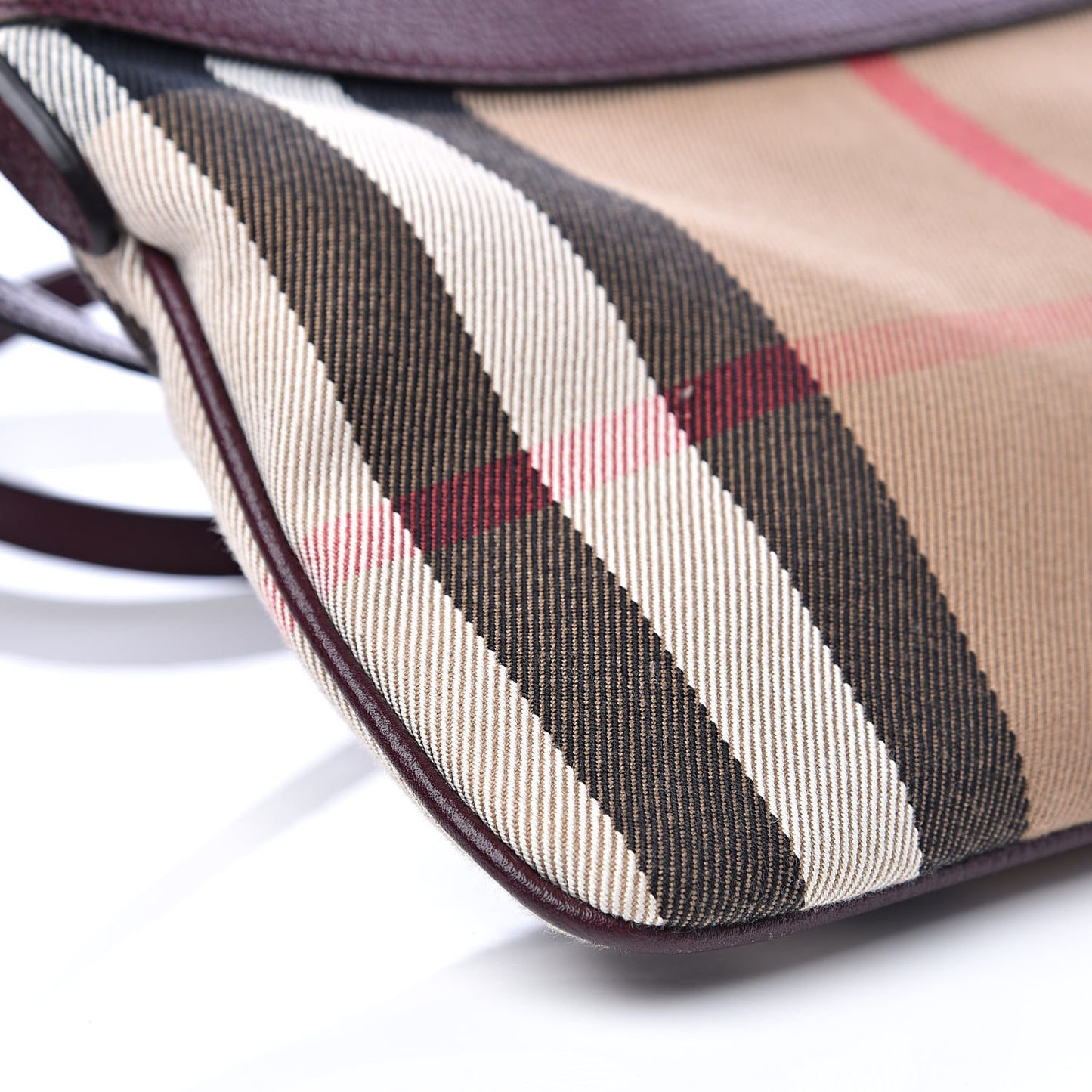 House Check Derby Peyton Crossbody Clutch Bag Mahogany Red
