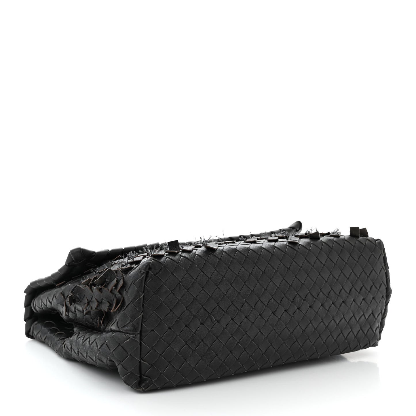 Nappa Intrecciato Fringe Flap Black
