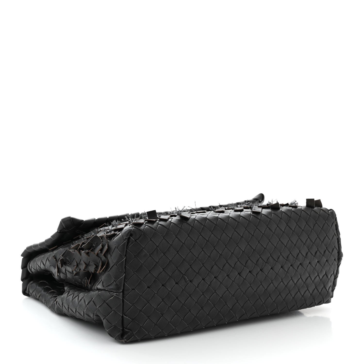 Bottega Veneta Nappa Intrecciato Fringe Flap Black 4 of 10