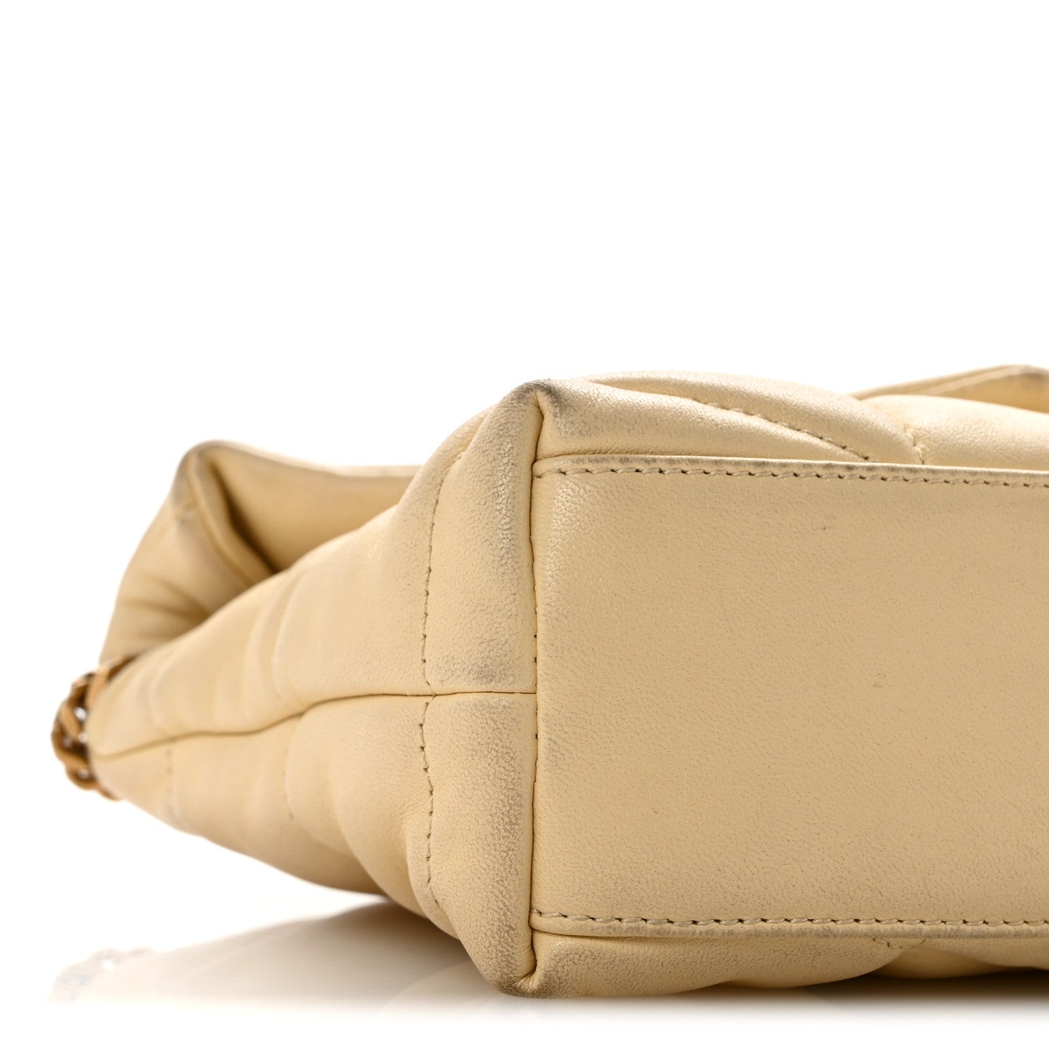 Saint Laurent Lambskin Quilted Toy Loulou Puffer Monogram Chain Satchel Juane Pale 9 of 12