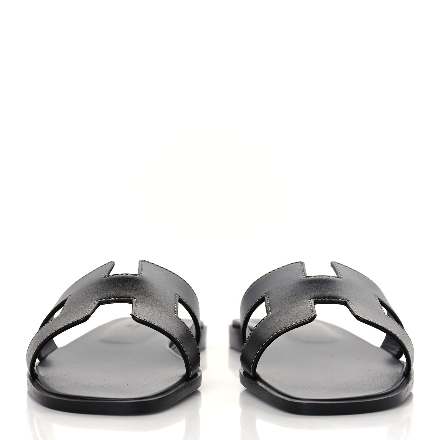 Box Calfskin Oran Sandals 38 Black