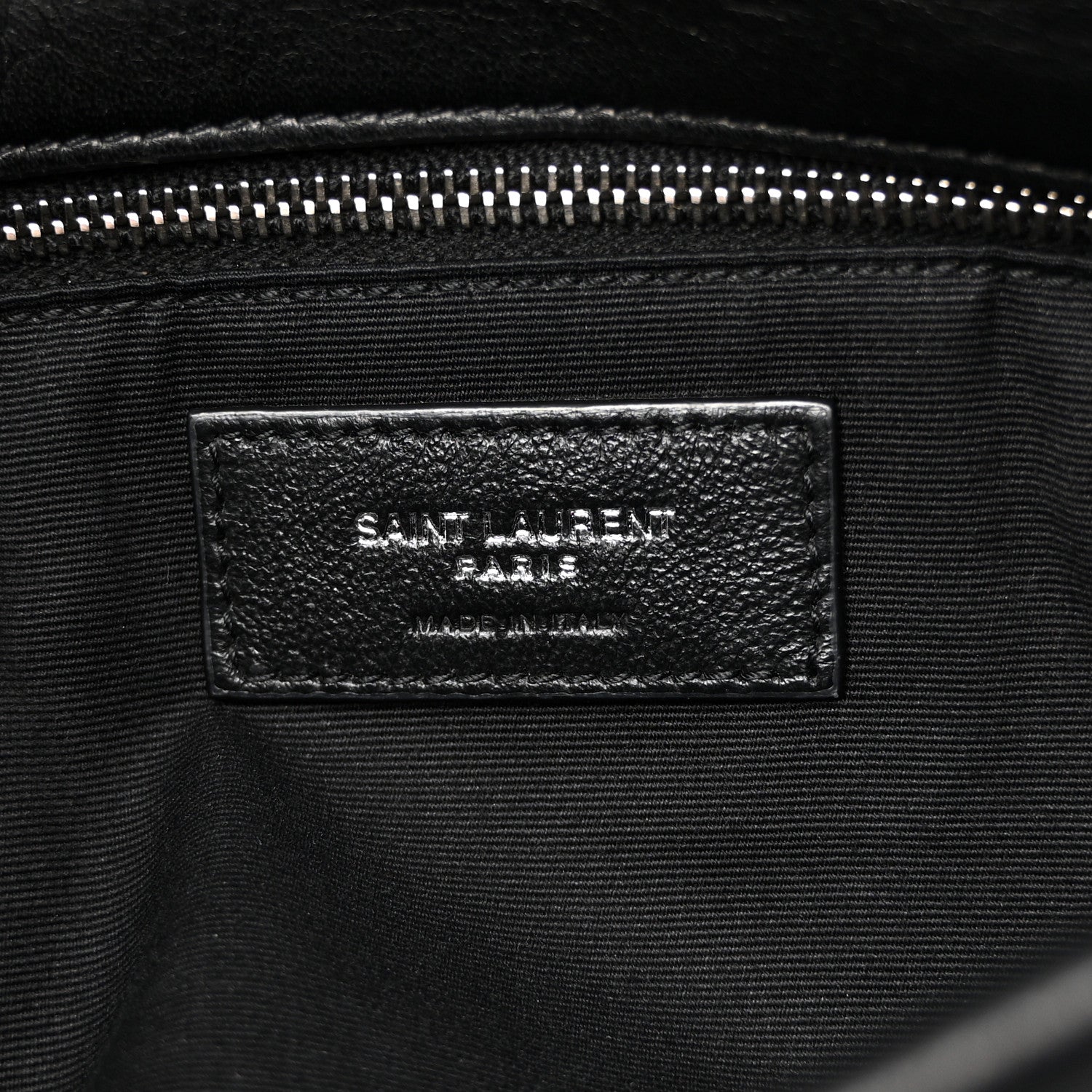 Saint Laurent Lambskin Quilted Medium Loulou Puffer Monogram Chain Satchel Black 6 of 10