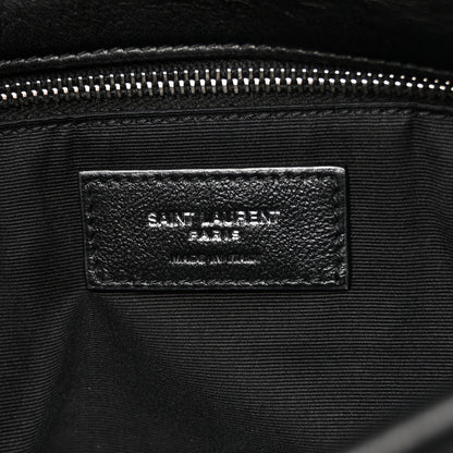 Saint Laurent Lambskin Quilted Medium Loulou Puffer Monogram Chain Satchel Black 6 of 10