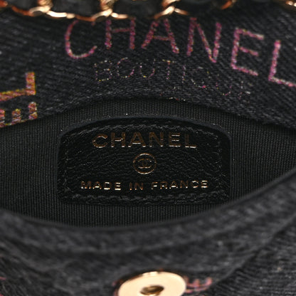 Chanel Denim Quilted Denim Mood Belt Bag Black Multicolor 6 of 10