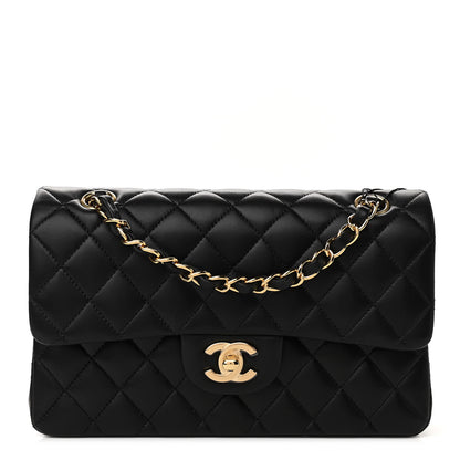 Chanel Lambskin Quilted Small Double Flap Black 1 of 11