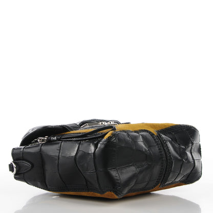 3.1 Phillip Lim 3.1 Calf Hair Calfskin Crocodile Embossed Mini Pashli Satchel Antique Grey Olive 4 of 12