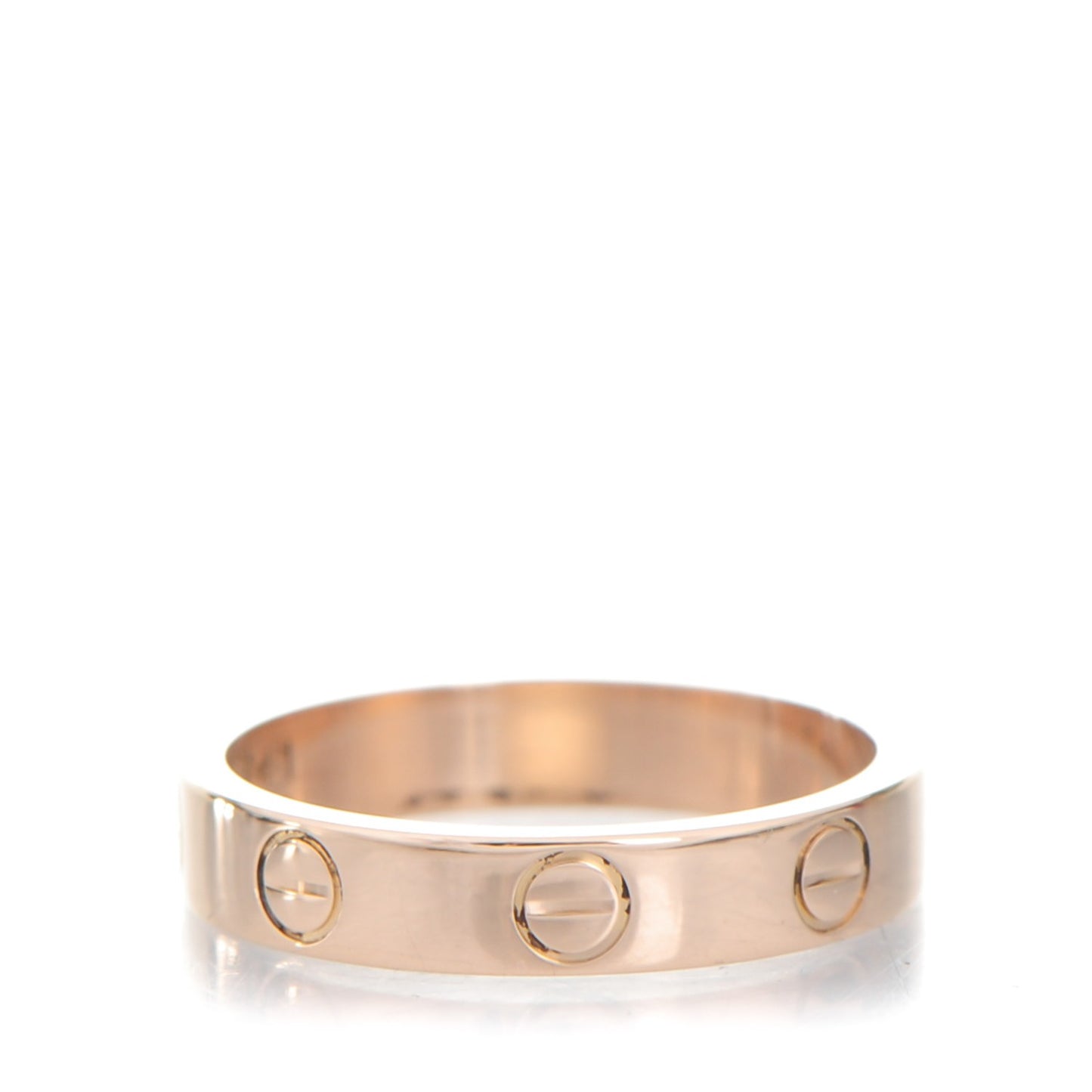18K Pink Gold 4mm LOVE Wedding Band Ring 51 5.75