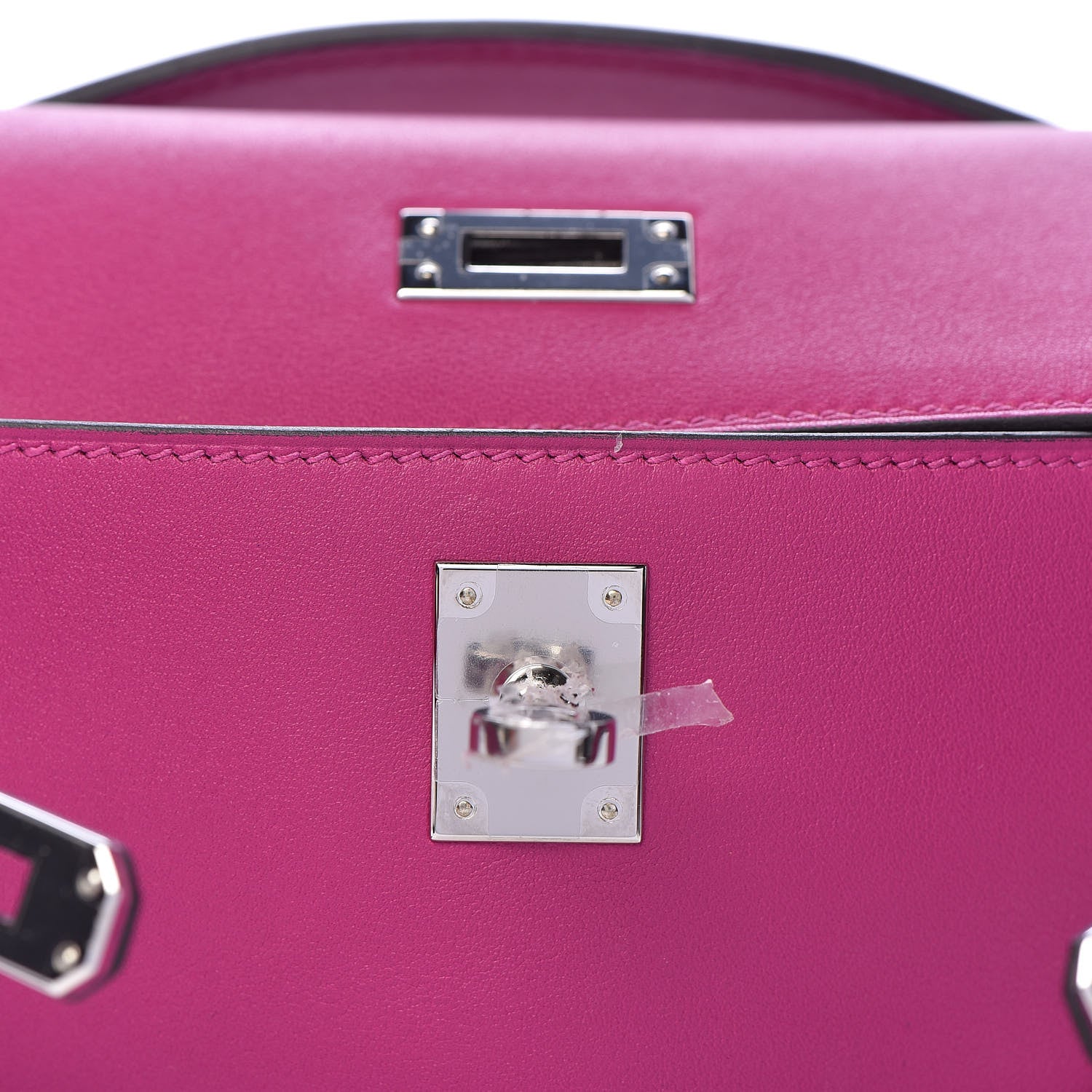 Hermes Swift Kelly Pochette Clutch Rose Pourpre 17 of 28