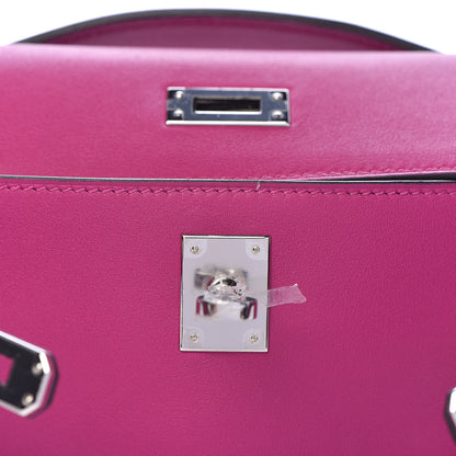 Hermes Swift Kelly Pochette Clutch Rose Pourpre 17 of 28