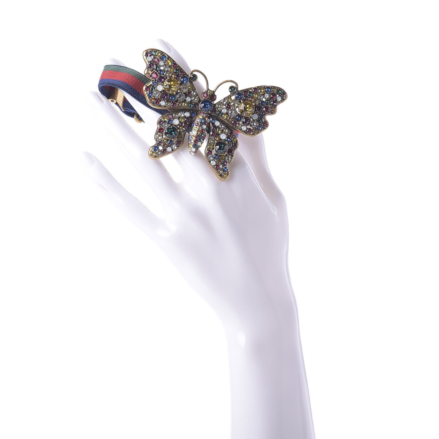 Gucci Web Crystal Butterfly Bracelet Multicolor 2 of 5