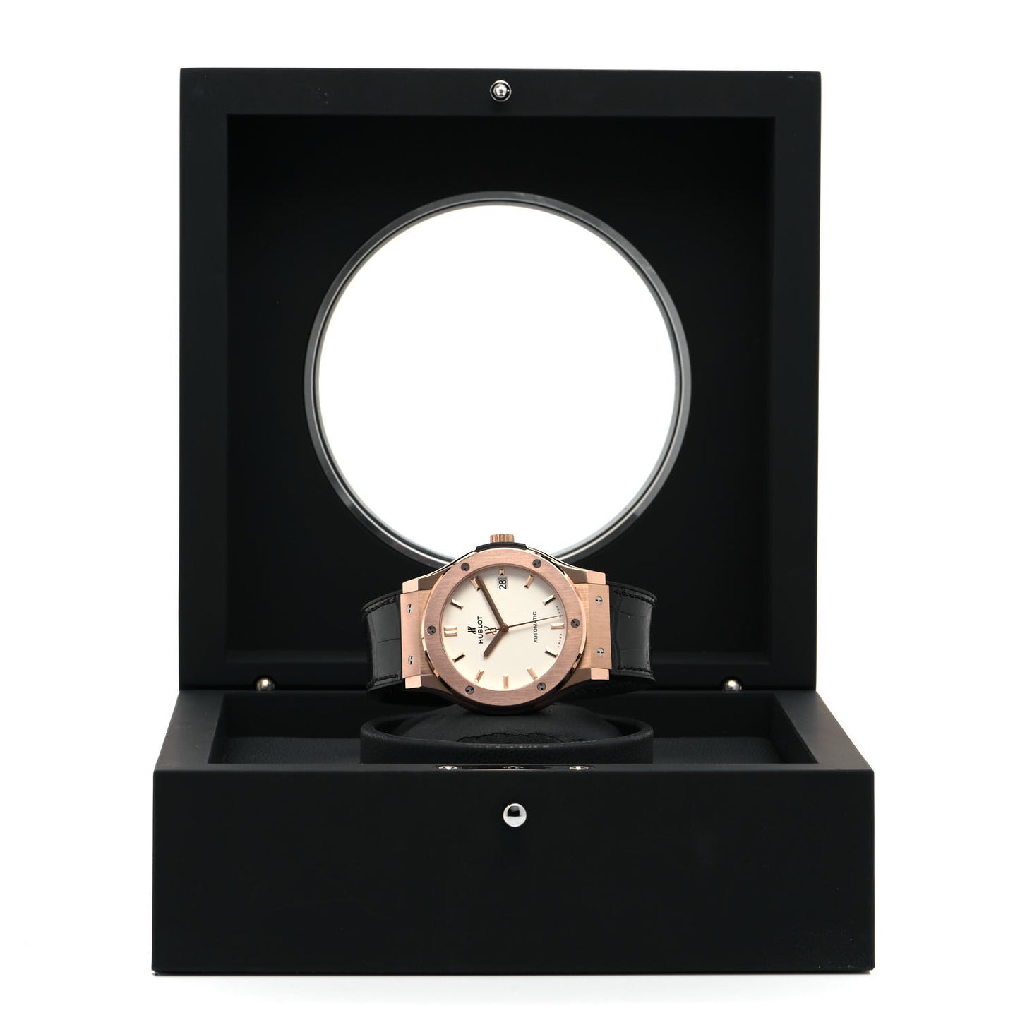 Titanium 18K Rose Gold Alligator 45mm Classic Fusion Automatic Watch 511.OX.2611.LR