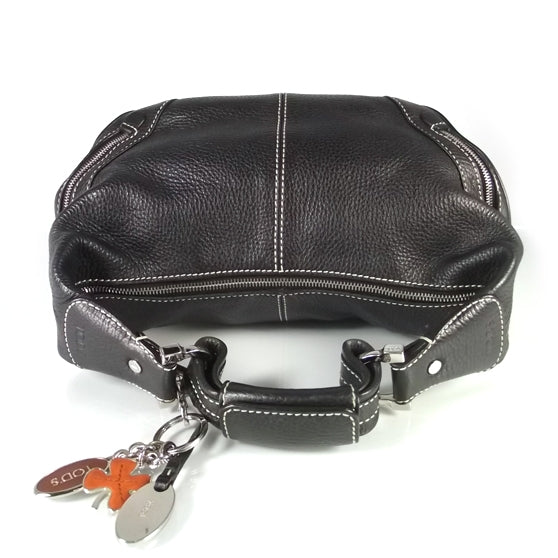 FASHIONPHILE TOD'SLeatherMiniMickyBagandKeyChainBlack 4 of 8
