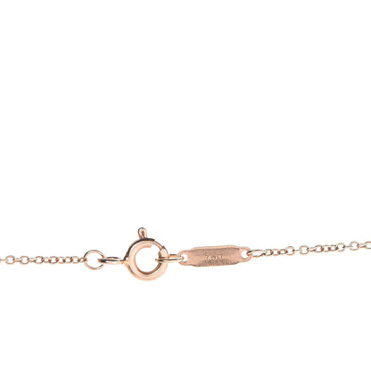 Tiffany 18K Rose Gold Twist Heart Key Pendant Necklace 5 of 7