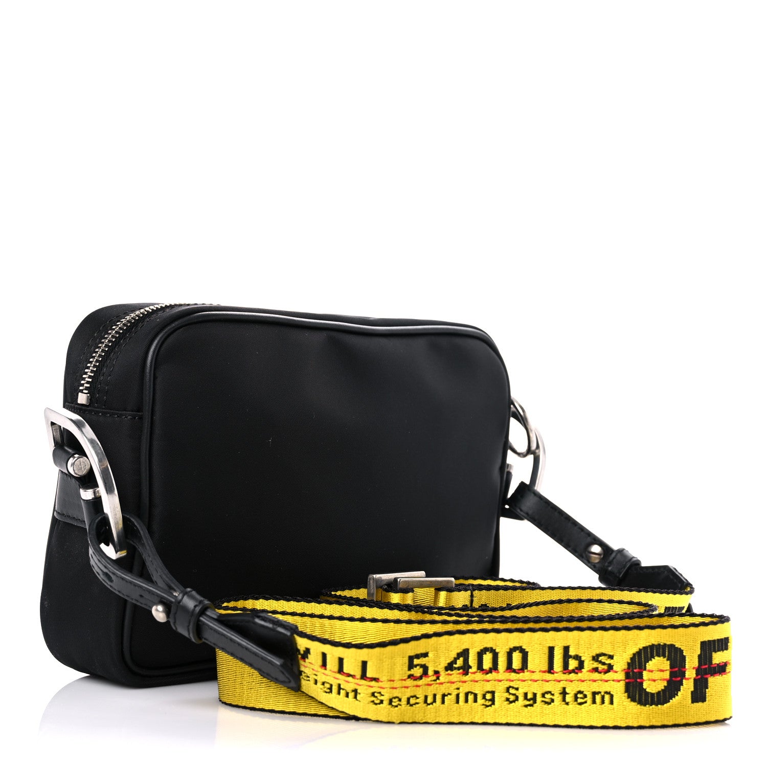 Off-White Nylon Logo Print Crossbody Bag Black 3 of 9
