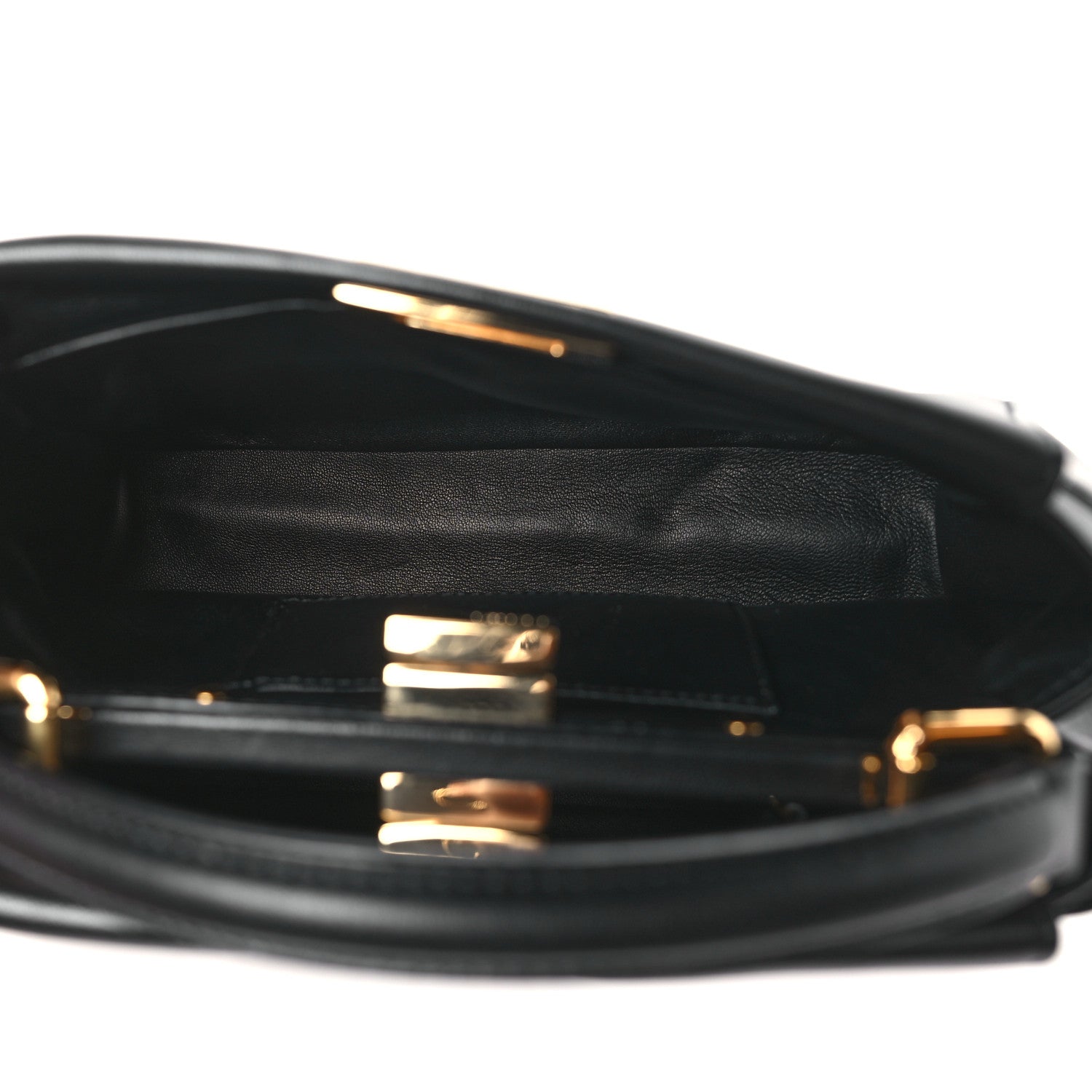 Fendi Nappa Mini Peekaboo Iconic Satchel Black 5 of 10