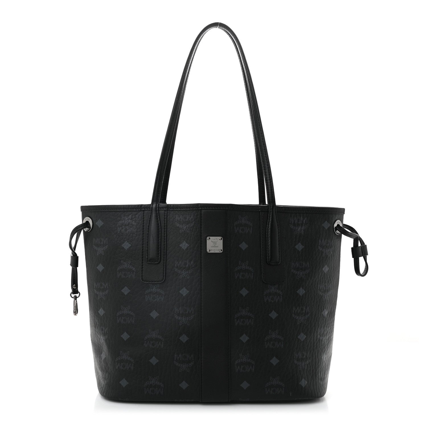 MCM Visetos Small Liz Reversible Shopper Tote Black 3 of 17