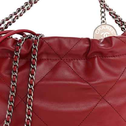 Chanel Shiny Calfskin Quilted Mini Chanel 22 Red 8 of 10