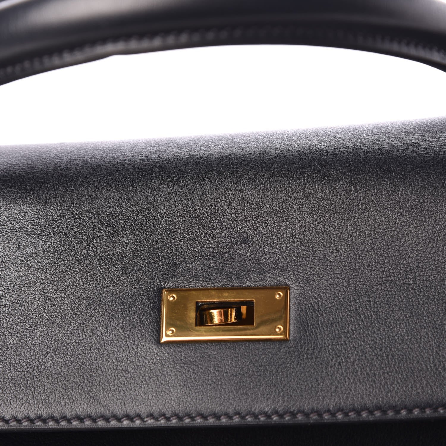 Hermes Evergrain Kelly Retourne 35 Indigo 9 of 11