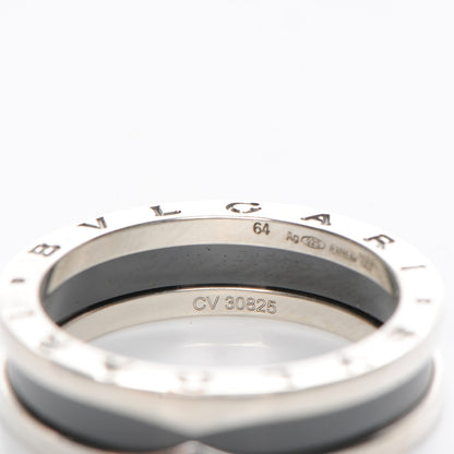 Bulgari Sterling Silver Ceramic Save The Children One-Band Ring 52 6 6 of 7