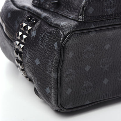 MCM Visetos Small Side Stud Stark Backpack Black 7 of 10