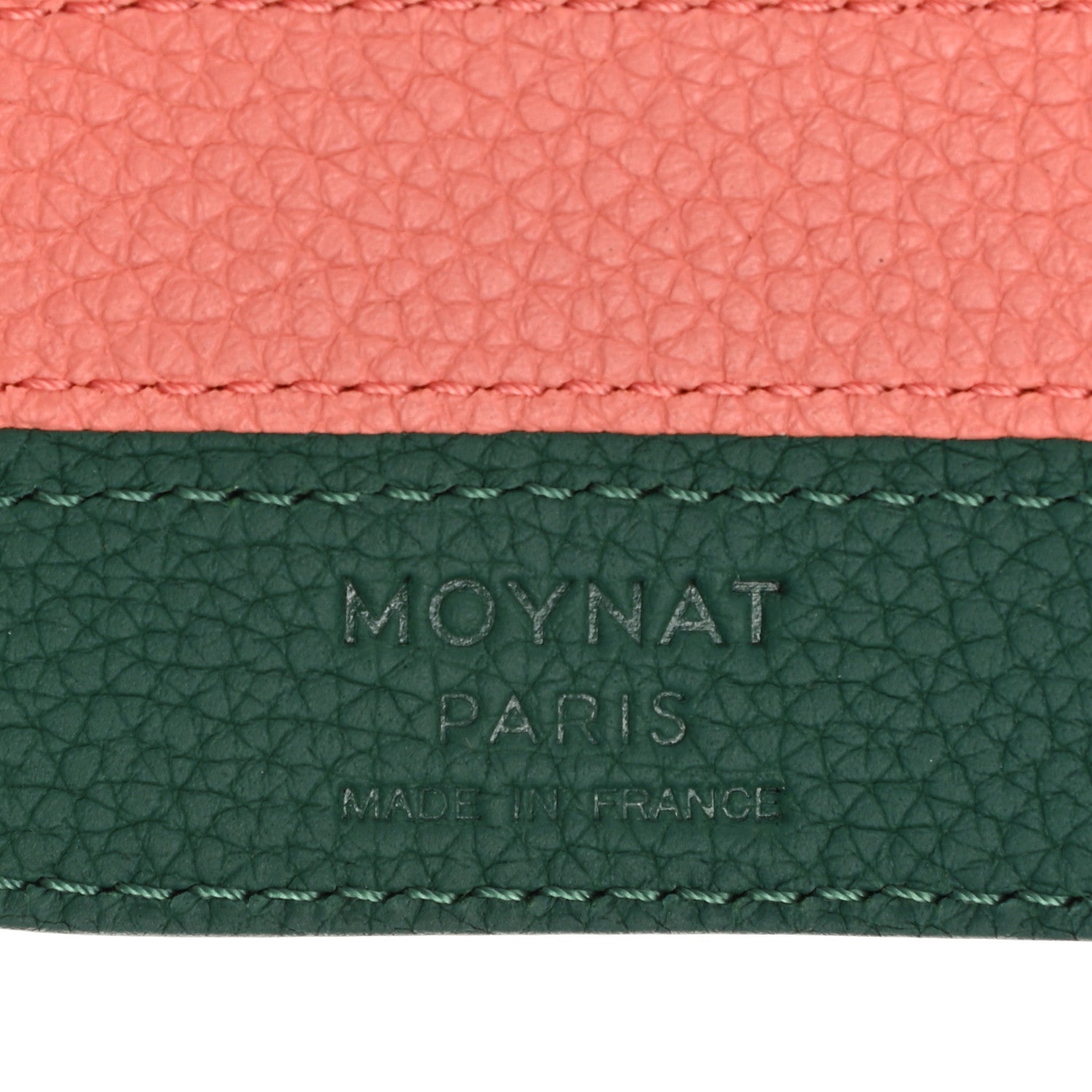 Moynat Taurillon Blush Across Strap Flamingo Emerald 4 of 6