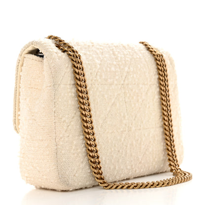 Saint Laurent Boucle Tweed Patchwork Monogram Medium Jamie Baguette Craie 3 of 12