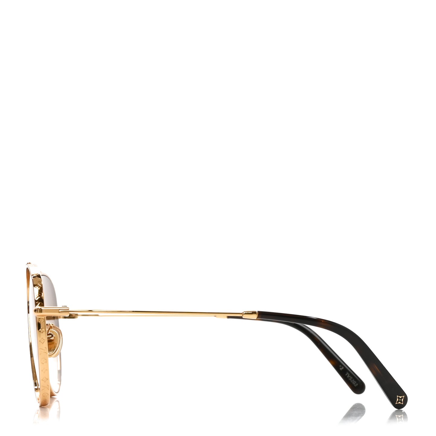 Metal The LV Pilot Sunglasses Z1619U Gradient Brown Monogram