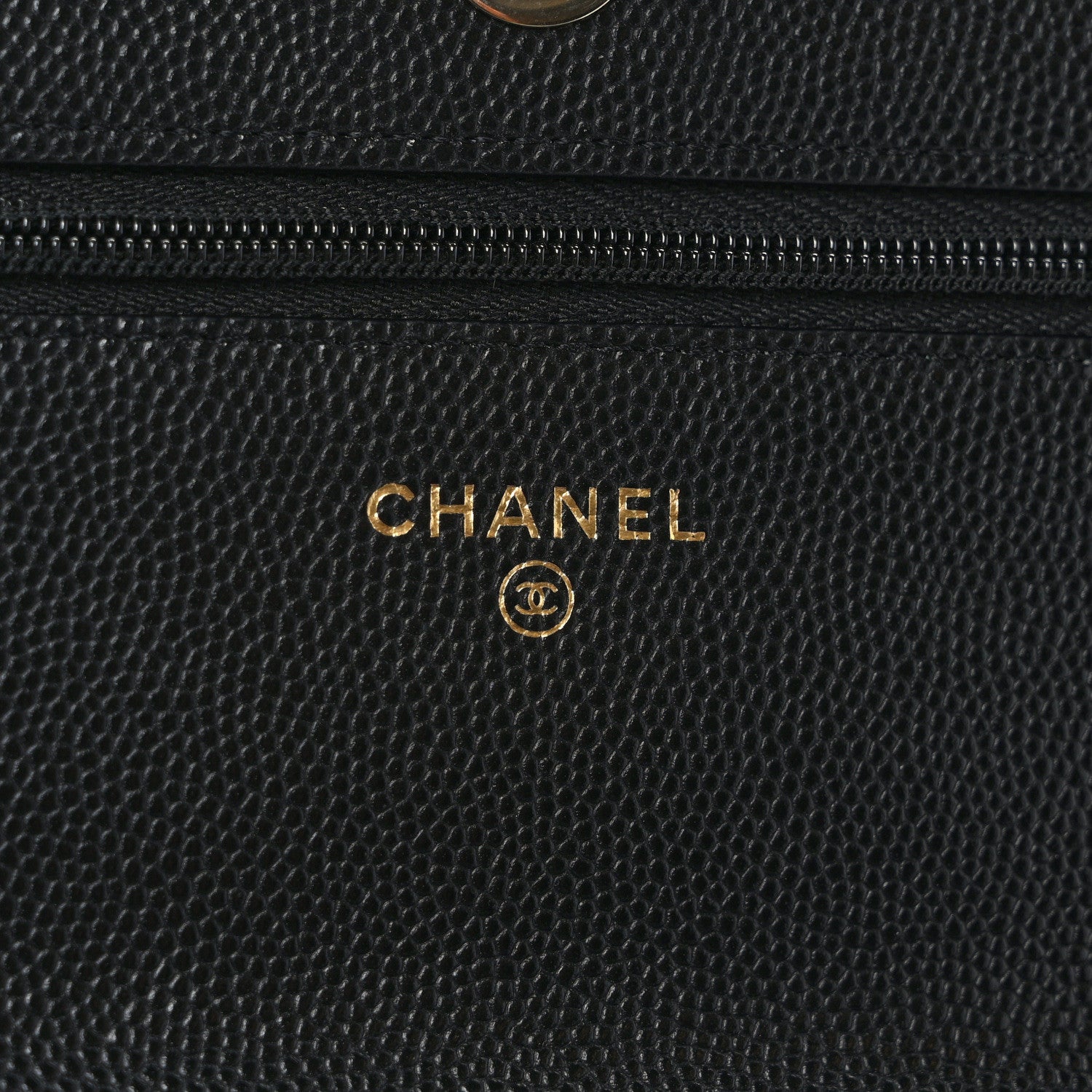 Chanel Shiny Caviar Enamel Quilted CC Wallet On Chain WOC Black 6 of 11