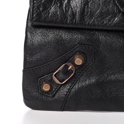 Balenciaga Agneau Giant 12 Rose Gold Hardware Envelope Clutch Black 12 of 12