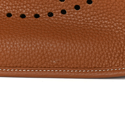 Hermes Taurillon Clemence Evelyne III PM Gold 11 of 11