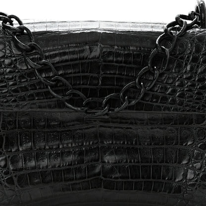 Nancy Gonzalez Crocodile Chain Flap Shoulder Bag Black 8 of 10