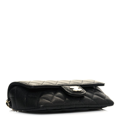 Chanel Caviar Quilted Glasses Case With Chain Black 4 of 14